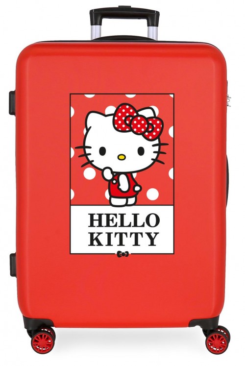3191822 maleta mediana hello kitty bow of hello kitty rojo