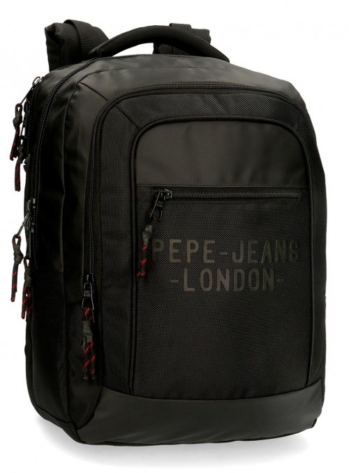 7162721 mochila 47 cm portaordenador Pepe Jeans Bromley negro