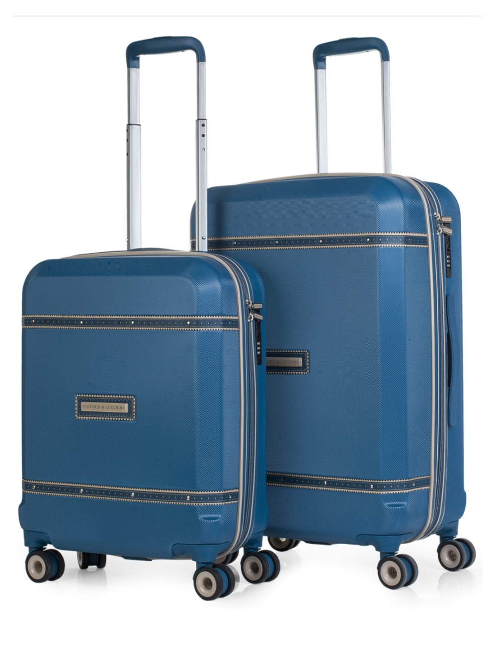5600002 Juego maletas cabina y mediana Victorio & Lucchino Mercurio azul